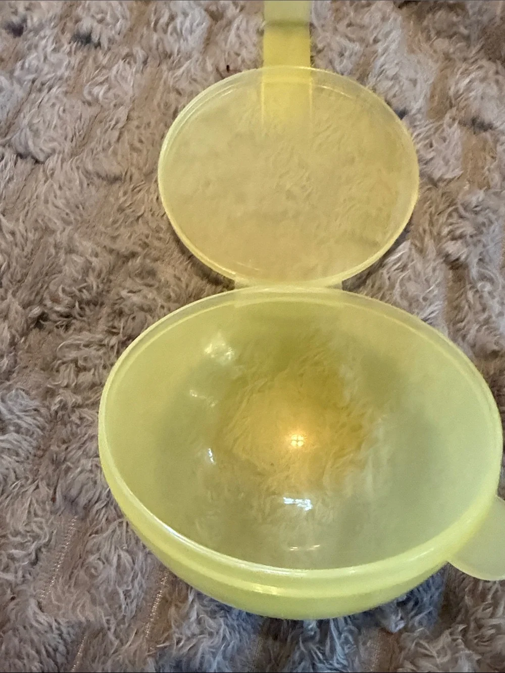 Tupperware Yellow Round Plastic Storage.
